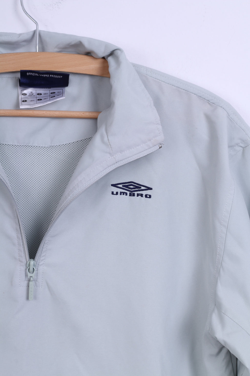 Umbro Youth LB 158 Pullover Jacket Grey Lightweight Training Top