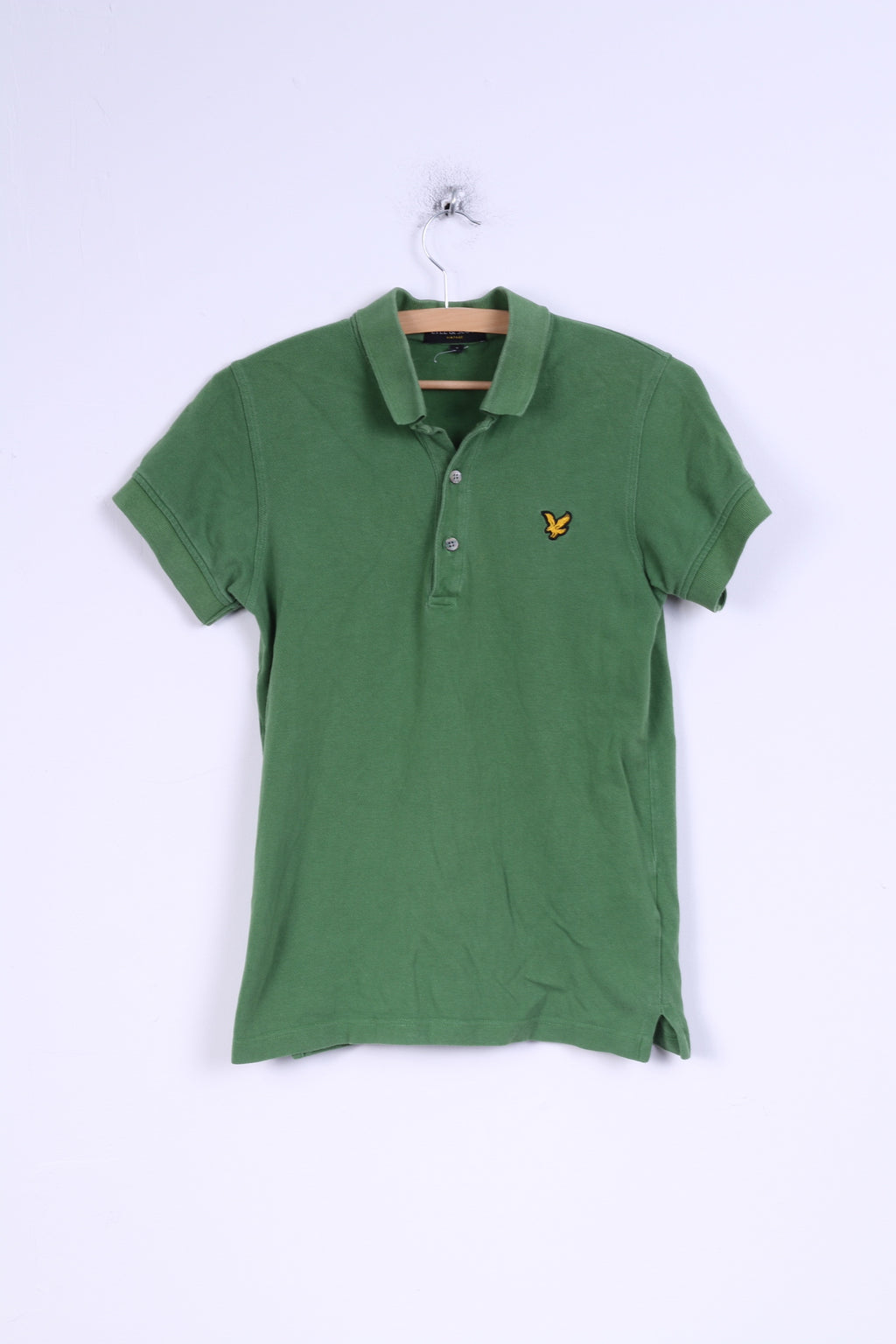 Lyle &amp; Scott Vintage Polo Homme S (XS) Vert Coton Boutons Détaillés