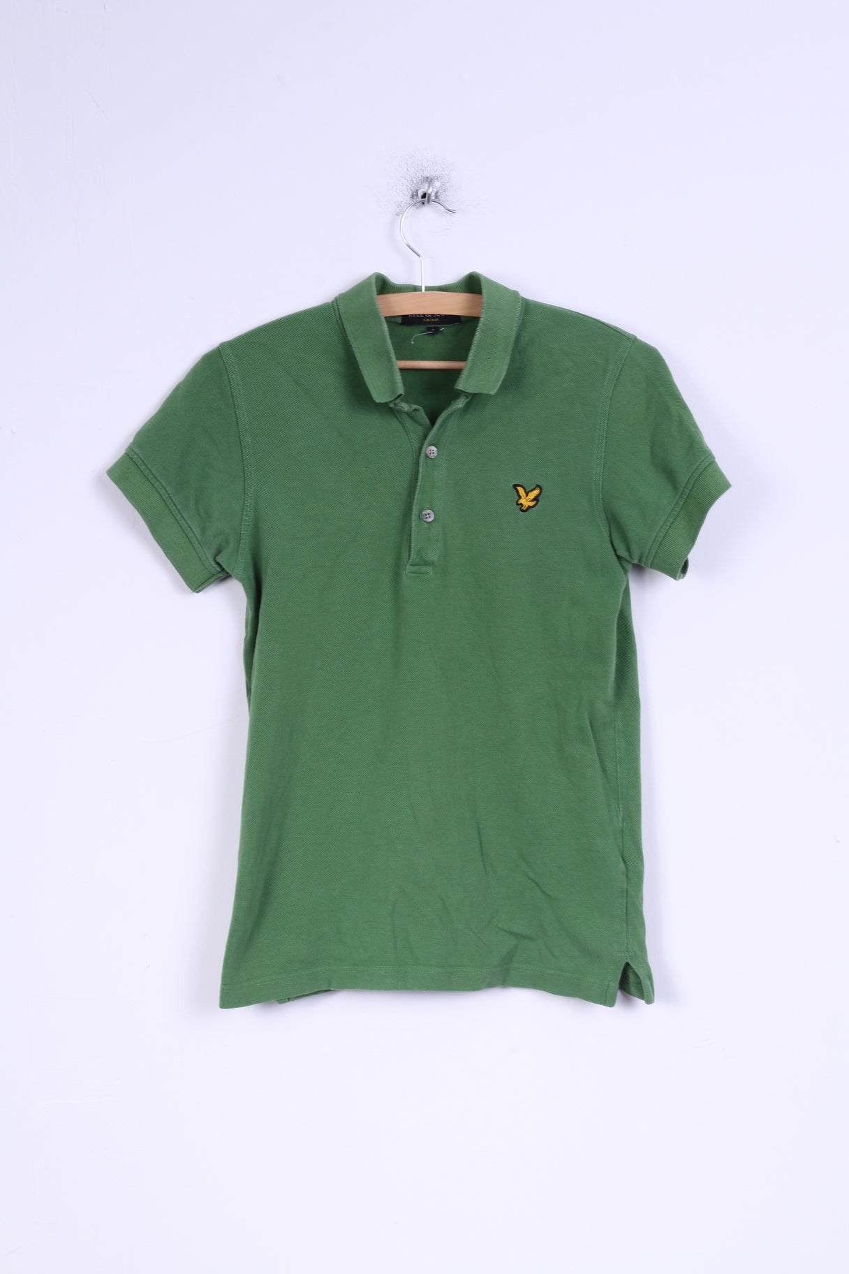 Lyle &amp; Scott Vintage Polo Homme S (XS) Vert Coton Boutons Détaillés