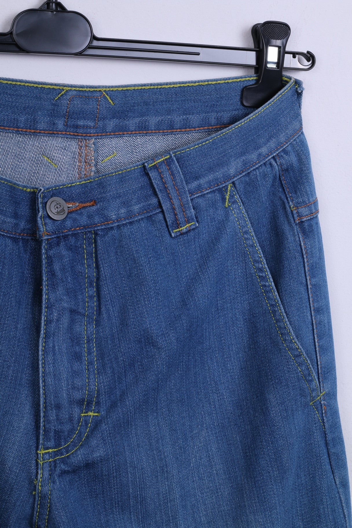 Cheap Monday Femme W29 L32 Pantalon Denim Jeans Pantalon Large En Coton Bleu