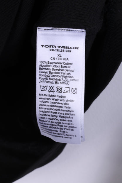 Tom Tailor Chemise XL à manches longues pour femme en coton noir 