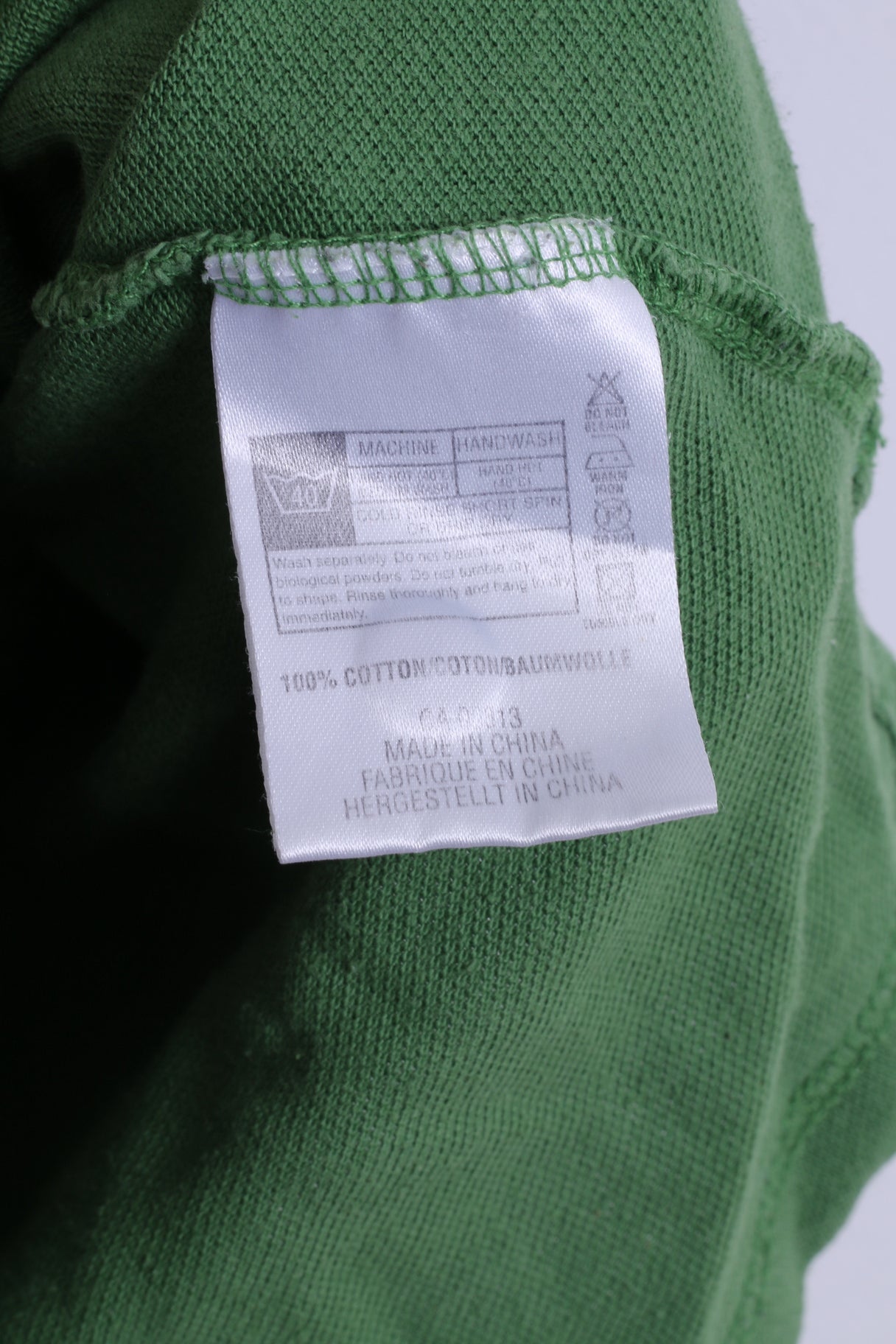 Lyle & Scott Vintage Mens S (XS) Polo Shirt Green Cotton Detailed Buttons