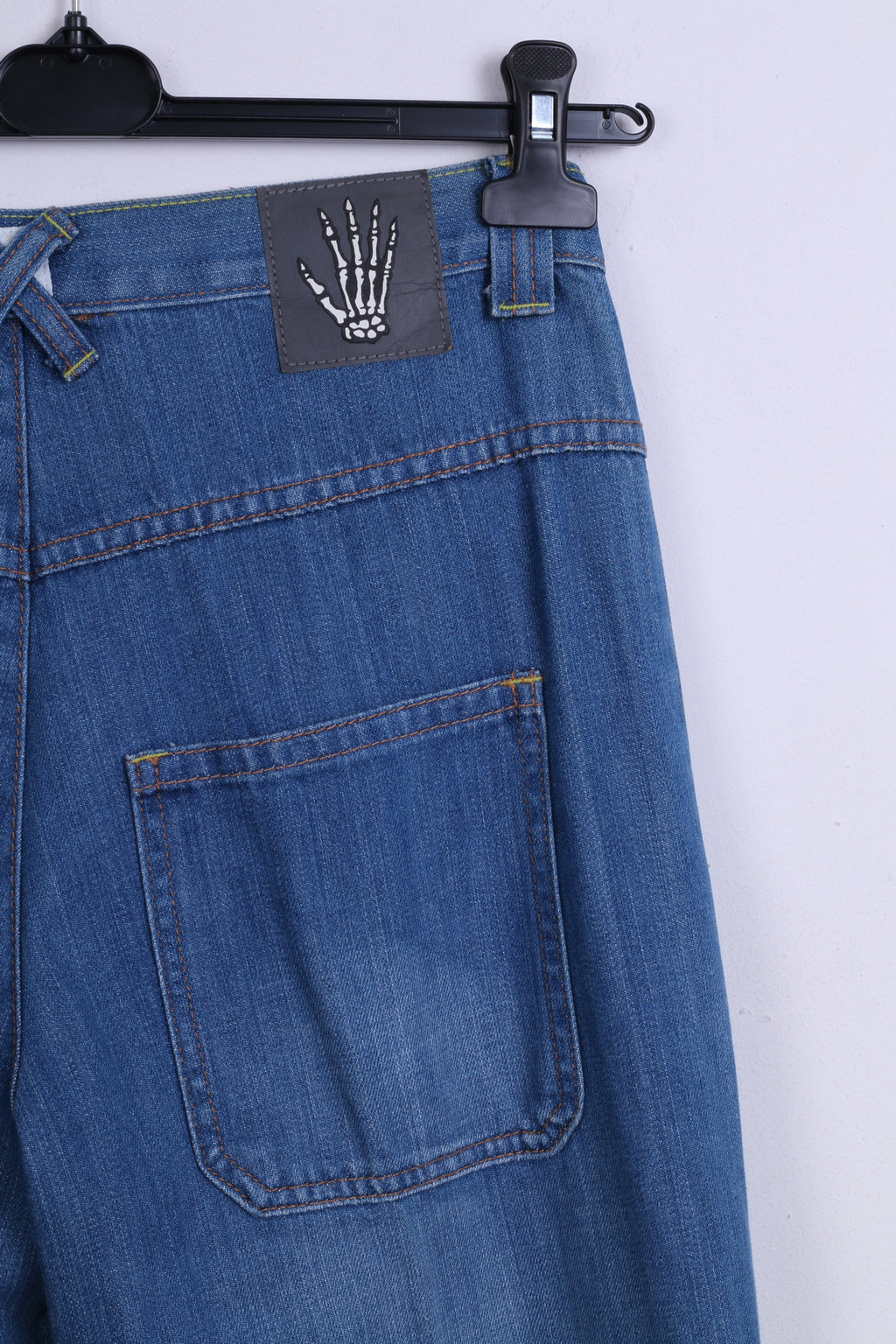 Cheap Monday Femme W29 L32 Pantalon Denim Jeans Pantalon Large En Coton Bleu