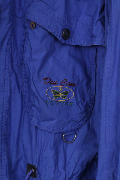 Davidsson's Don Cano Mens S Jacket Indygo Para Cotton Full Zipper Hooded