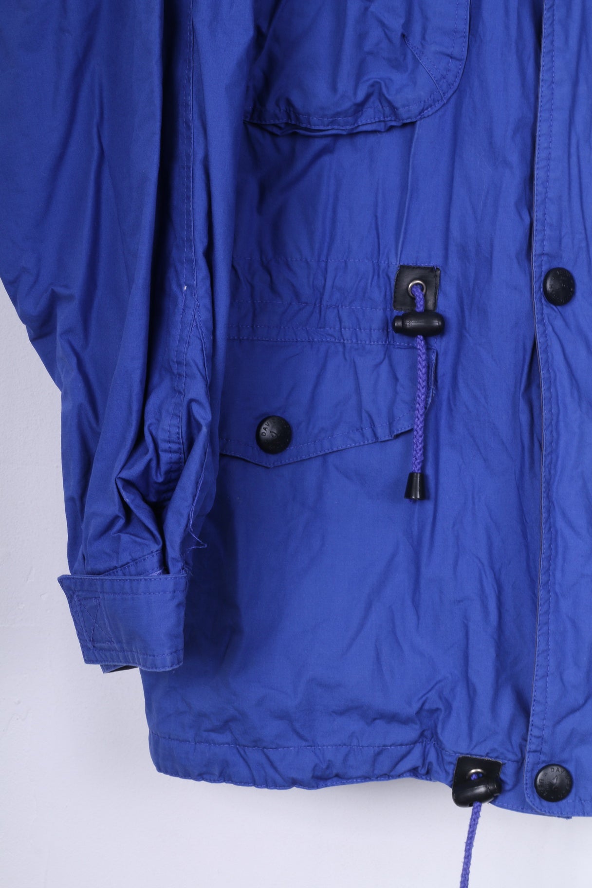 Davidsson's Don Cano Veste S pour homme Indygo Para en coton avec fermeture éclair complète et capuche