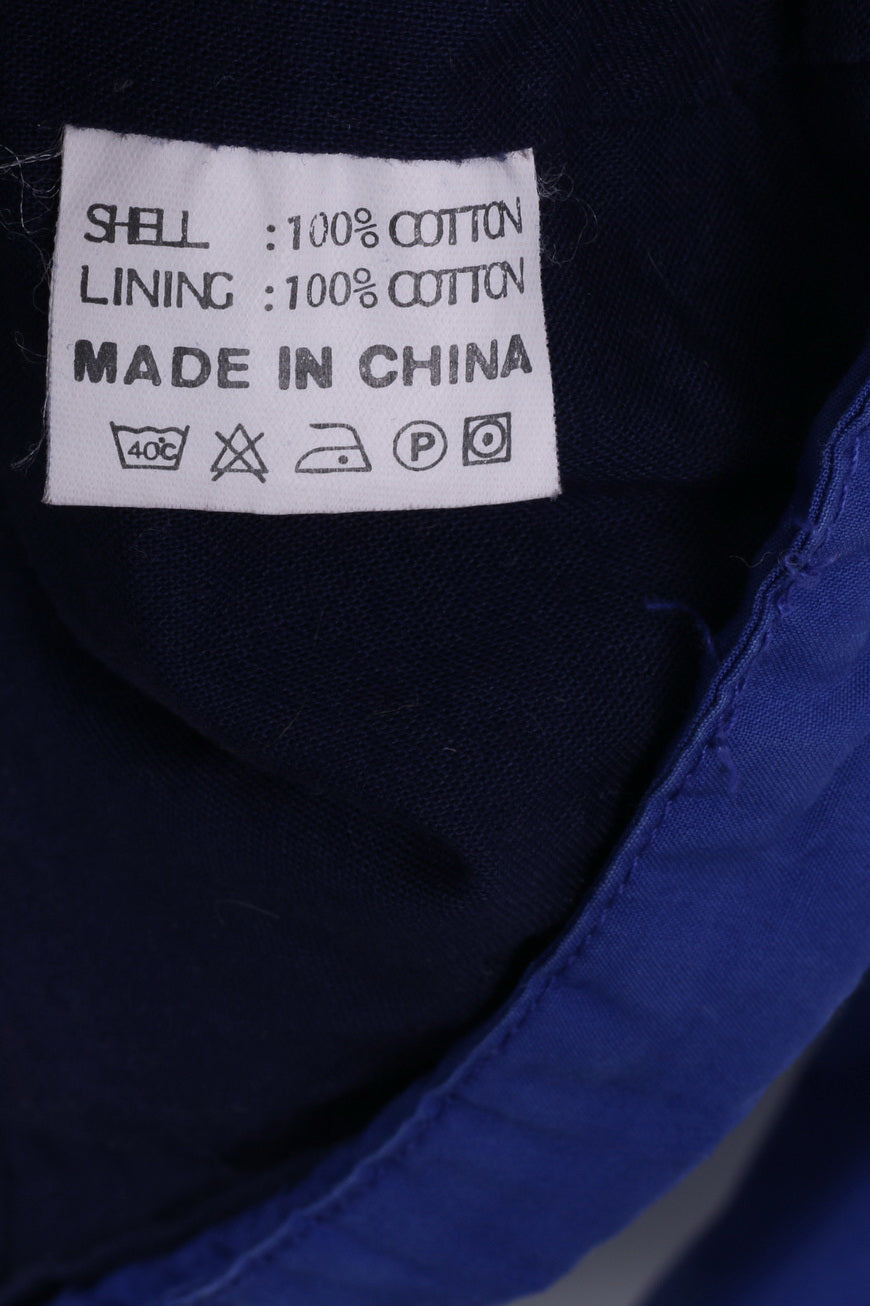 Davidsson's Don Cano Veste S pour homme Indygo Para en coton avec fermeture éclair complète et capuche