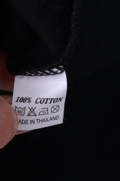 Get Mens L Shirt Asian Style Black Short Sleeve Cotton Top