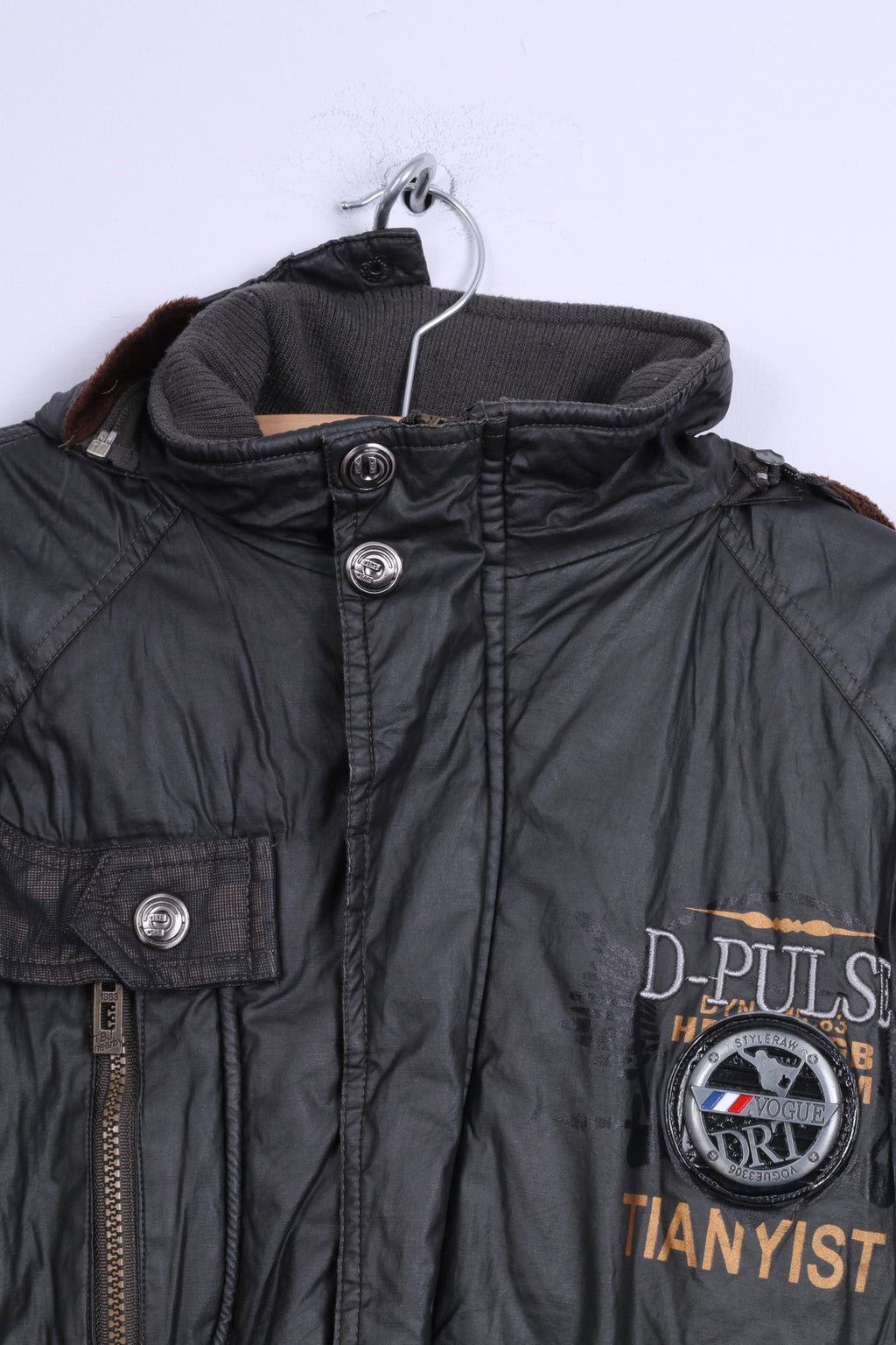 TIANYI SH.T Womens 2 M Jacket Brown Quilted Hooded Vogue DRT Ski