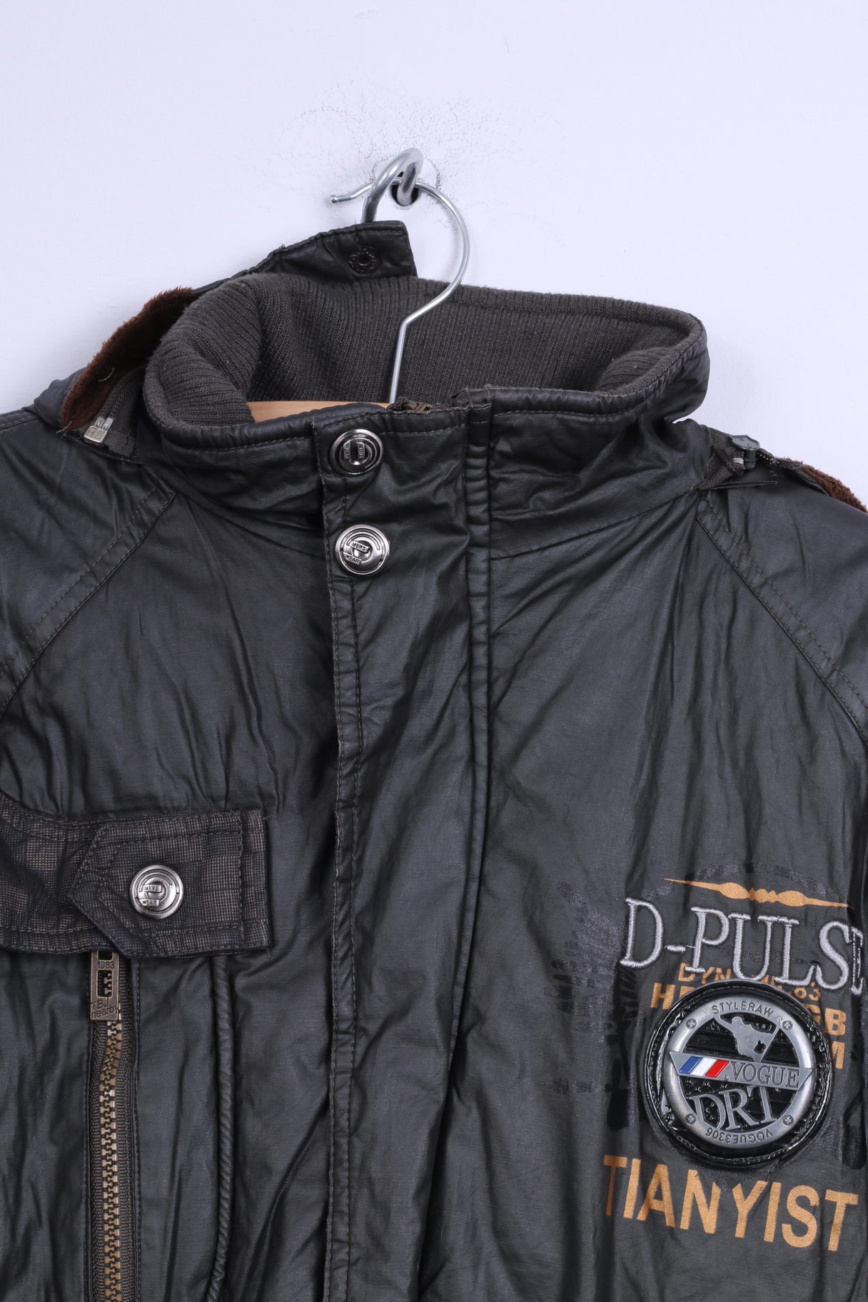 TIANYI SH.T Womens 2 M Jacket Brown Quilted Hooded Vogue DRT Ski