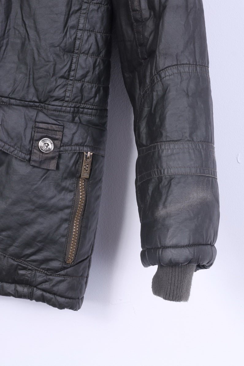 TIANYI SH.T Womens 2 M Jacket Brown Quilted Hooded Vogue DRT Ski