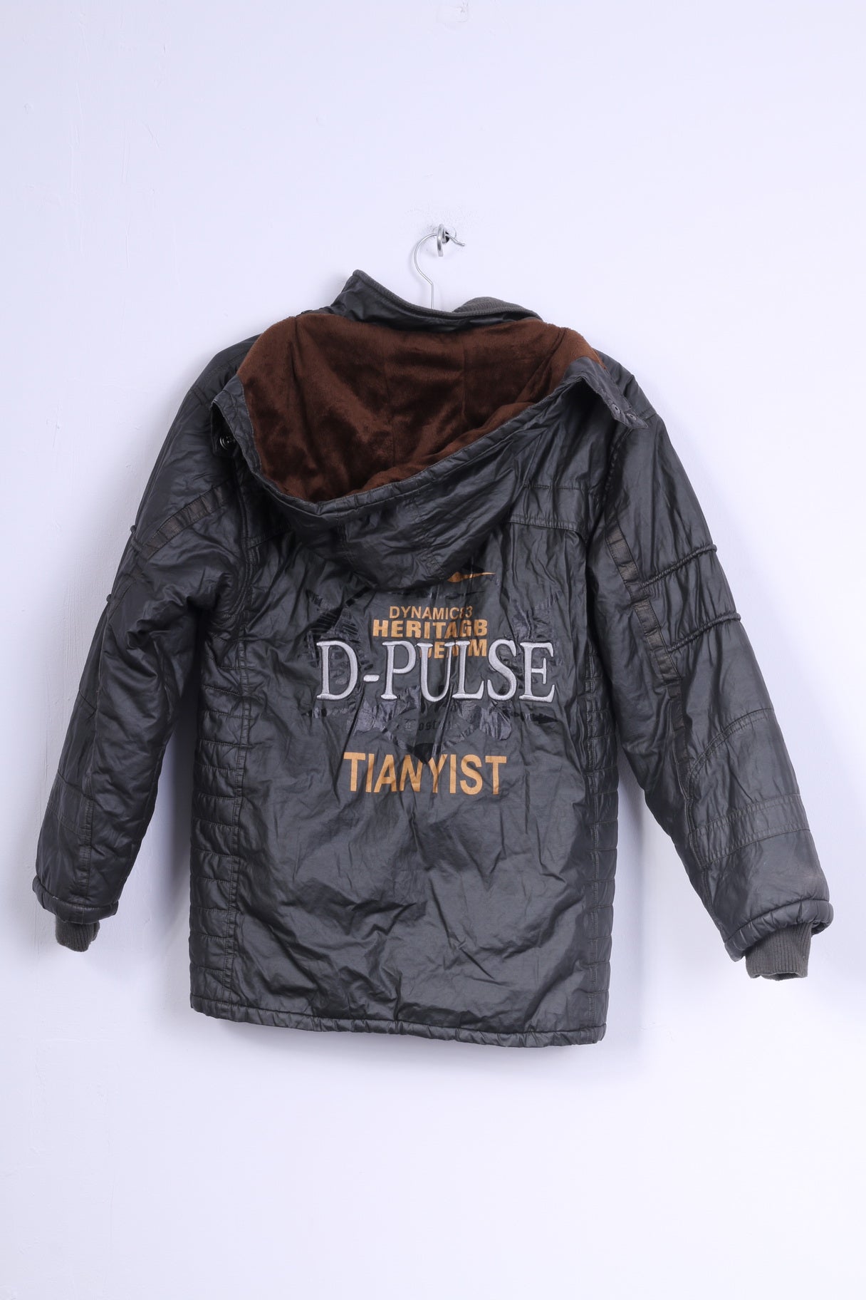 TIANYI SH.T Veste 2 M pour femme Marron matelassée à capuche Vogue DRT Ski