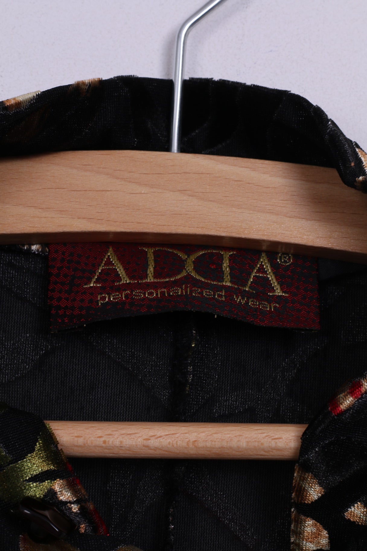 Adda Abbigliamento personalizzato Abito da donna 38 S Nero Mini stampa floreale in stile cinese 