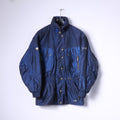 Descente Womens 10 40 M Ski Jacket Retro Navy Shiny Nylon Winter Snowboarding