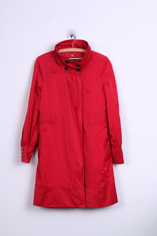 MNG SUIT Womens M Long Jacket Red Coat Mango