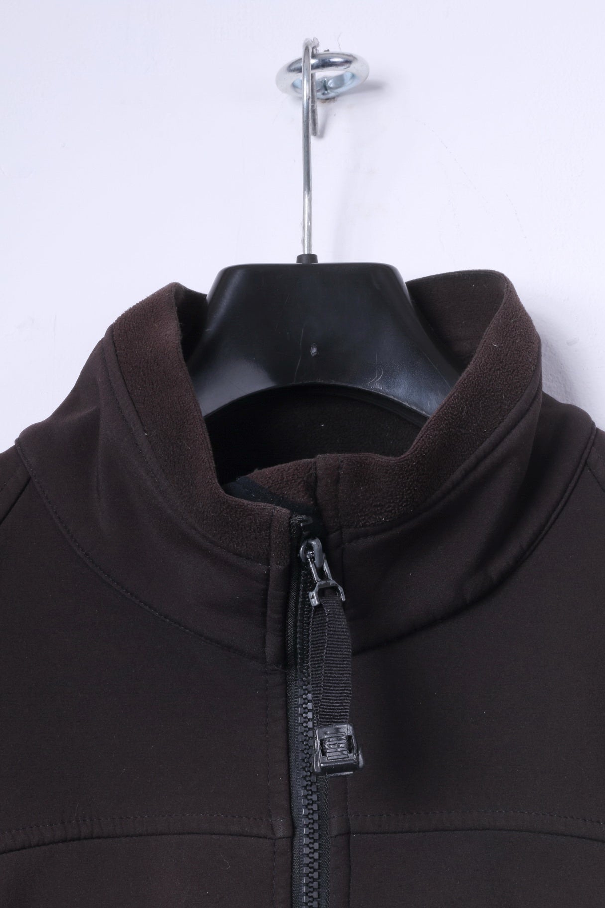 Assuredgroup Veste M pour homme en softshell marron avec fermeture éclair complète