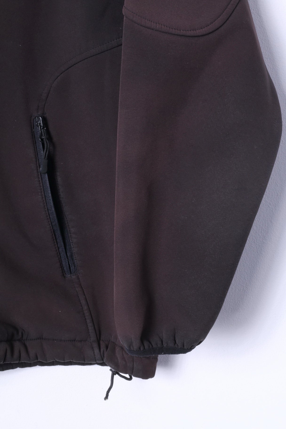 Assuredgroup Veste M pour homme en softshell marron avec fermeture éclair complète