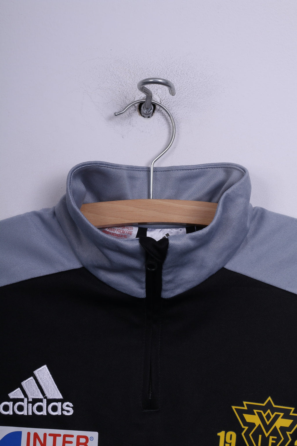 Adidas Kristinehamn Boys 164 14 Age Shirt Long Sleeve Inter Sport Sportswear Football Zip Neck