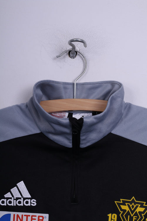 Adidas Kristinehamn Boys 164 14 Age Shirt Long Sleeve Inter Sport Sportswear Football Zip Neck
