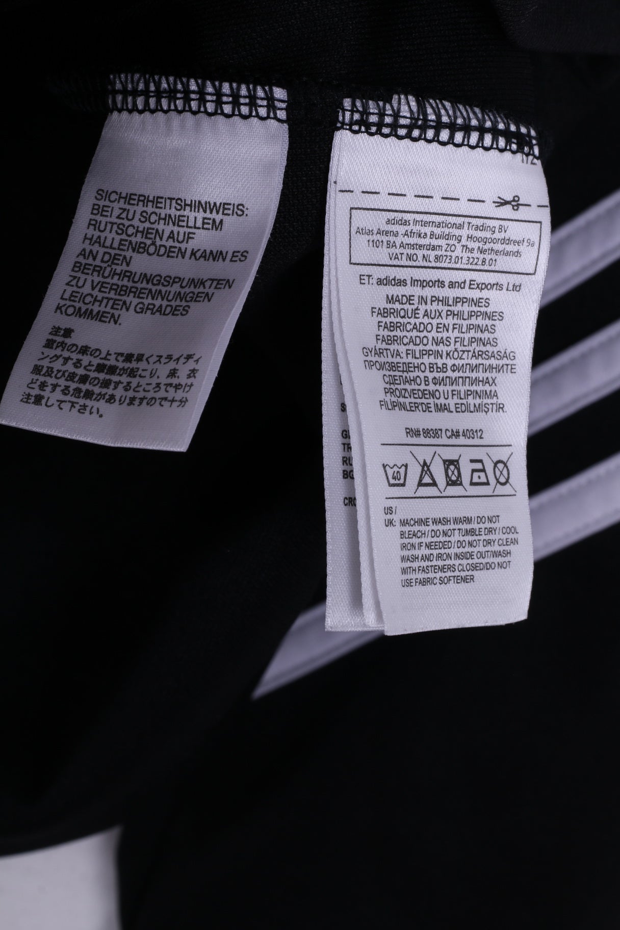 Adidas Kristinehamn Boys 164 14 Age Shirt Long Sleeve Inter Sport Sportswear Football Zip Neck