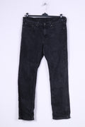 Levi Strauss&Co Mens W32 L32 Trousers Denim Black Cotton