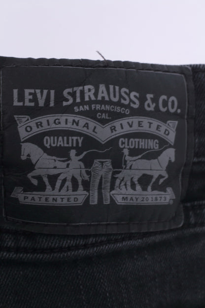 Levi Strauss&Co Mens W32 L32 Trousers Denim Black Cotton