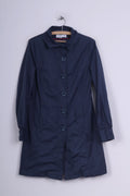 Trench Sara Kelly di Ellos da donna 42 M in cotone monopetto blu scuro 