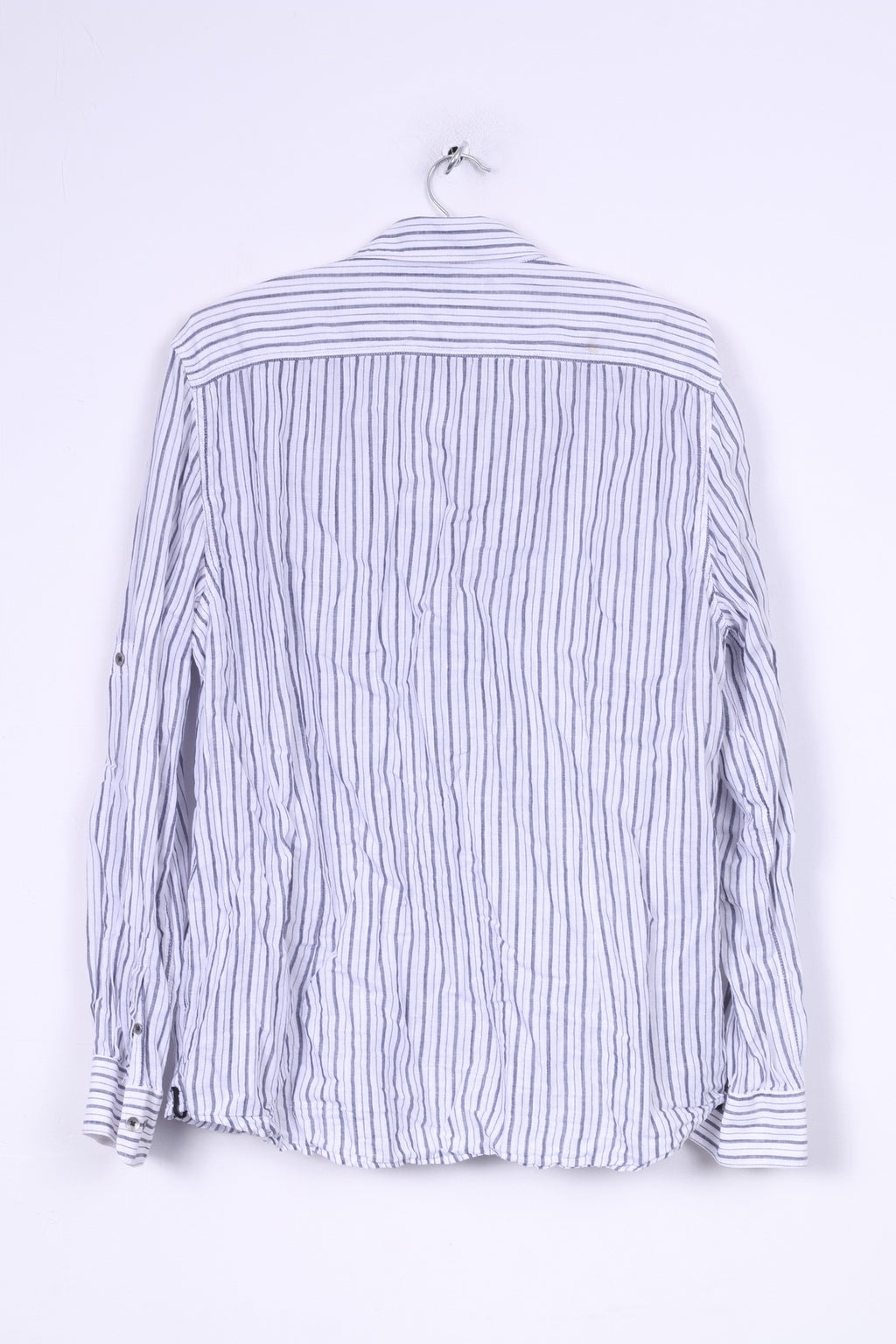 Kenneth Cole Chemise décontractée en coton rayé à manches longues pour homme