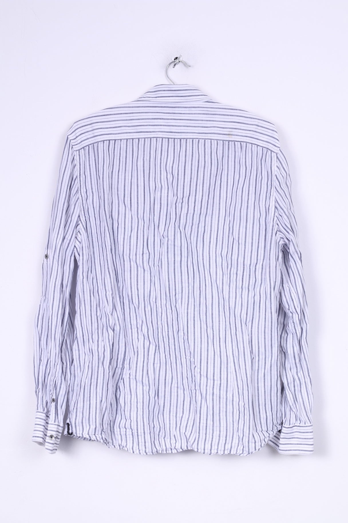 Kenneth Cole Chemise décontractée en coton rayé à manches longues pour homme