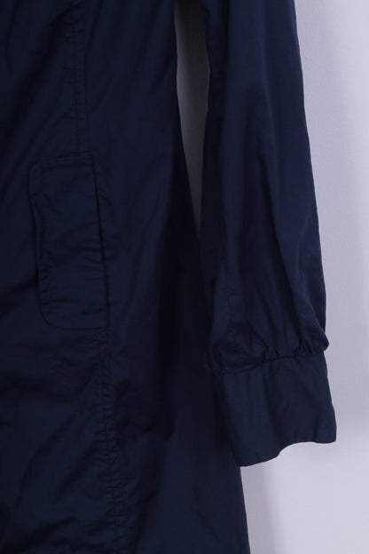 Sara Kelly by Ellos Trench-Coat pour femme 42 M en coton à simple boutonnage Bleu marine 