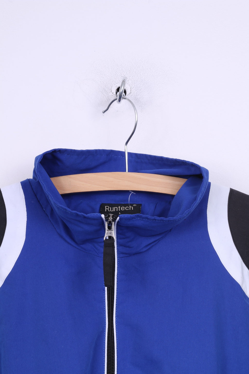 Runtech Veste de survêtement L pour homme Bleu Fermeture éclair complète