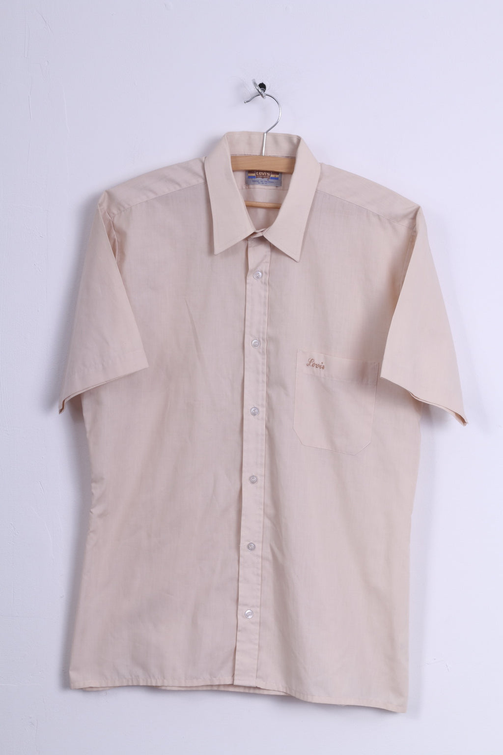 Levis Uomo 16 41 S Camicia casual in cotone beige a maniche corte