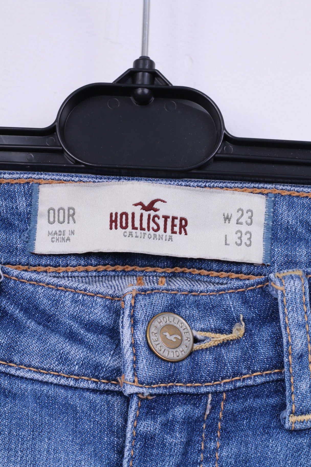 Hollister California Womens W23 L33 00R Trousers Denim Pants Cotton Loow Waist Jeans