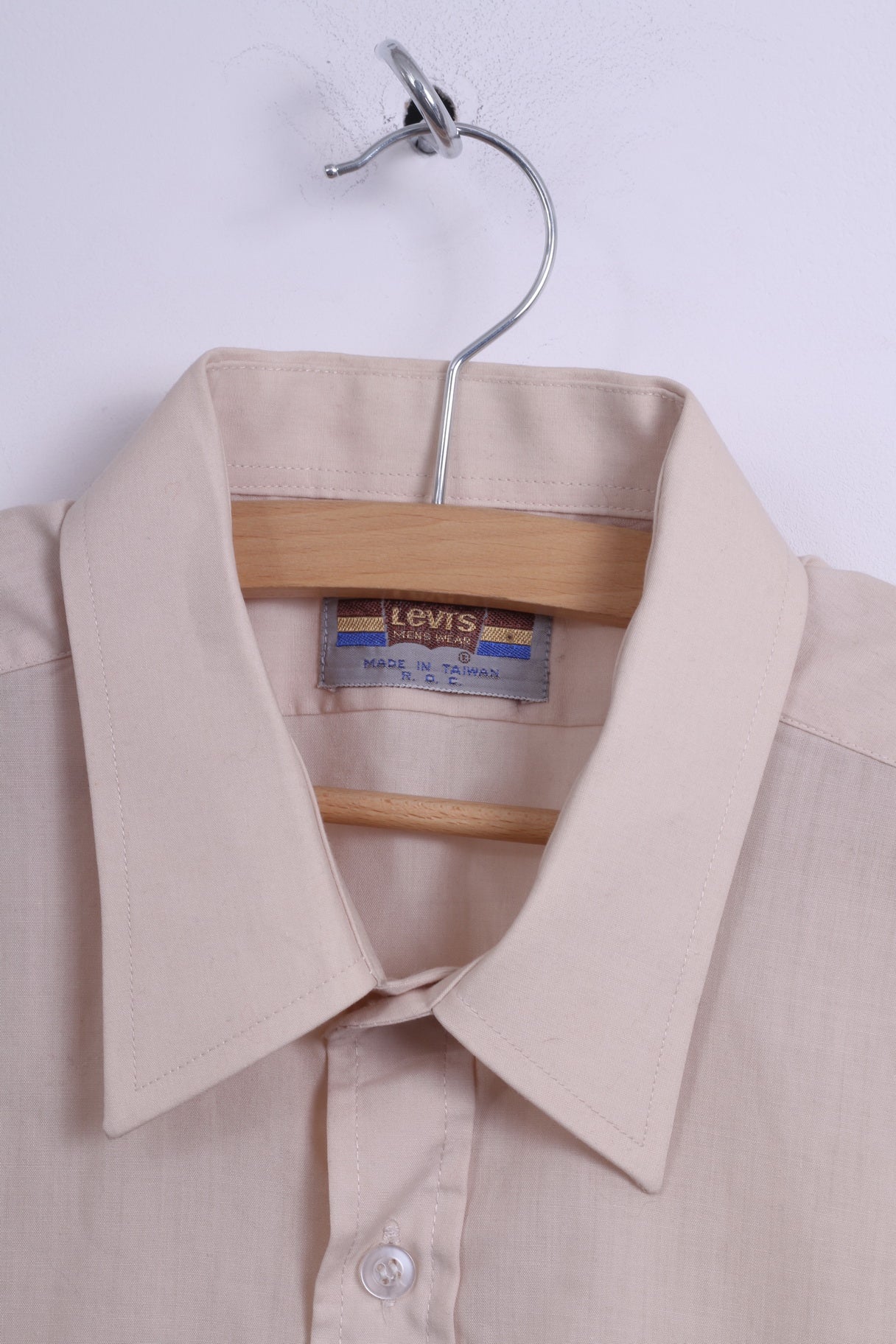 Levis Uomo 16 41 S Camicia casual in cotone beige a maniche corte