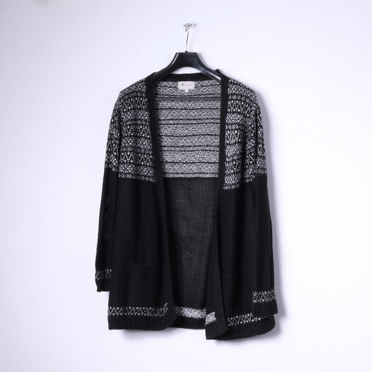 New Look Knitwear Donna 12 40 M Cardigan aperto sul davanti Top maglione nero