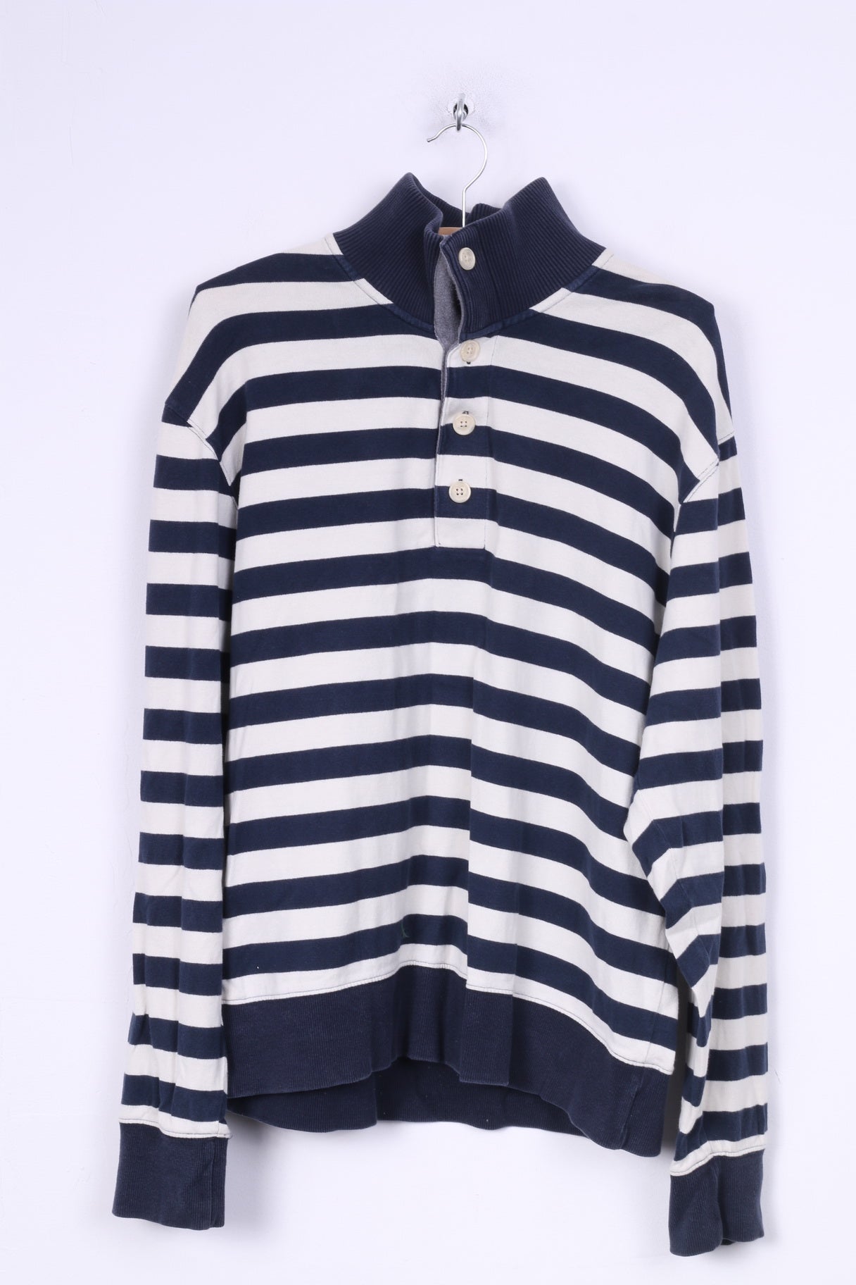 Gant Uomo XL Maglione in cotone Maglione a righe in cotone blu scuro