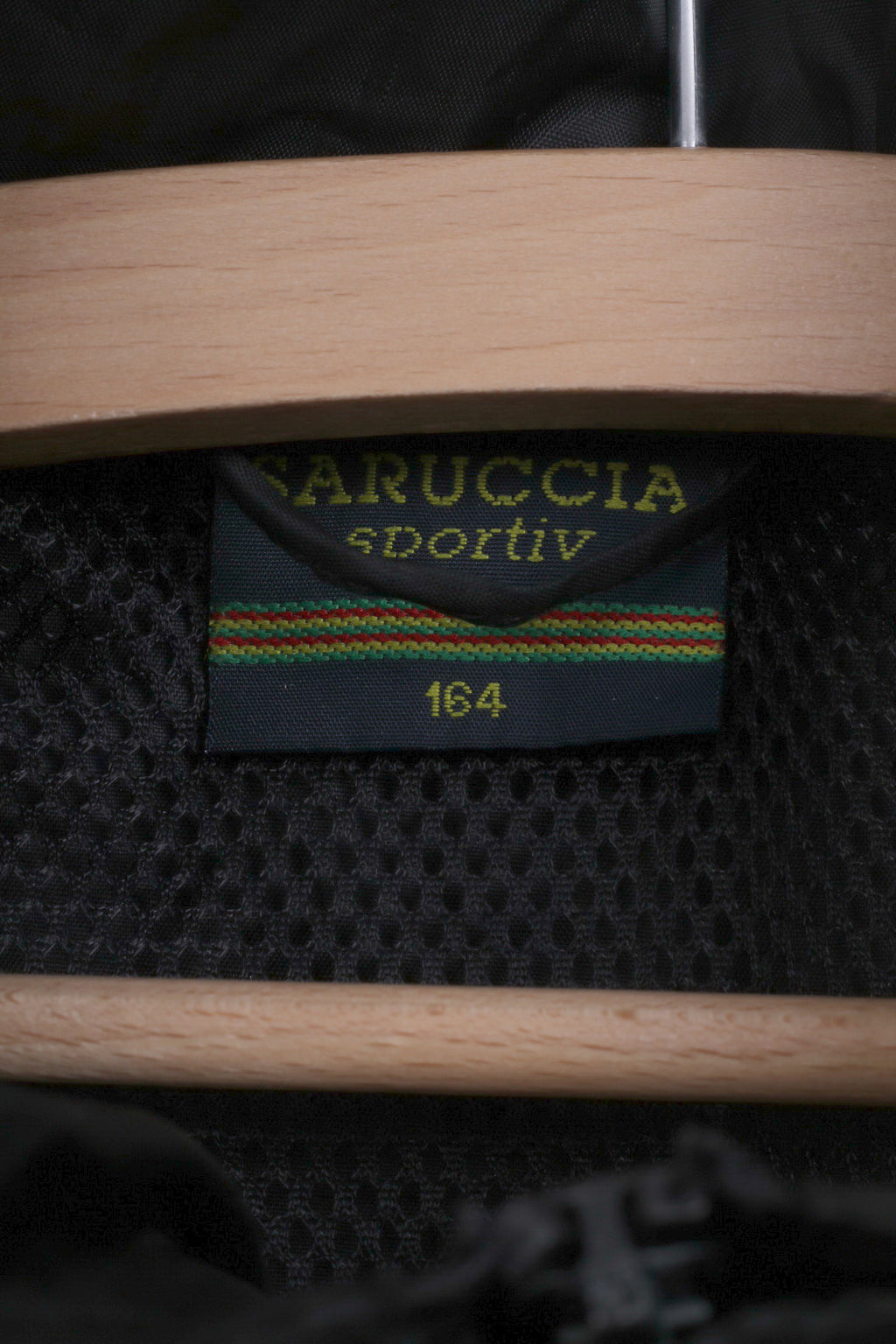 Saruccia Sportiv Veste légère 164 pour garçon Noir Fermeture éclair complète Capuche cachée Vêtements de sport 