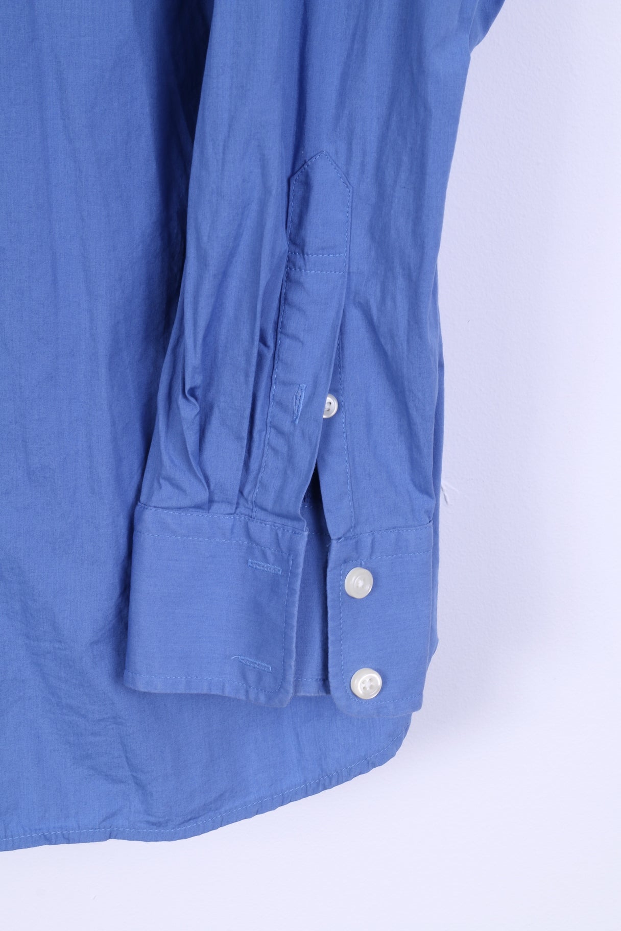 GAP Mens XL Casual Shirt Blue Cotton Stretch Long Sleeve