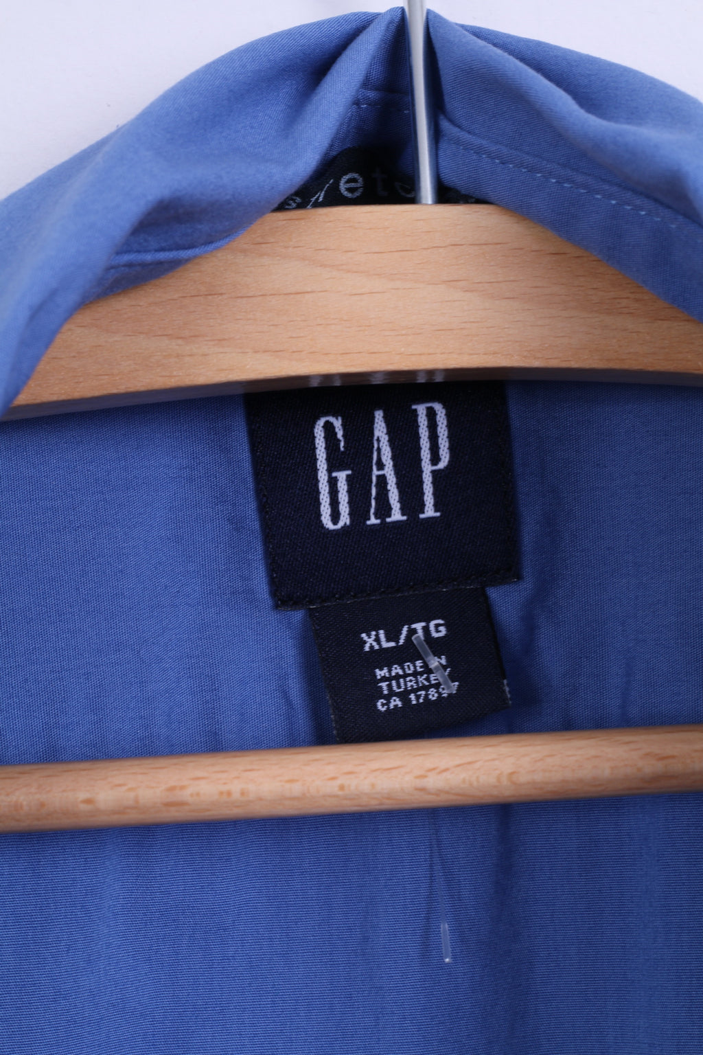 GAP Chemise décontractée XL pour homme en coton stretch à manches longues Bleu