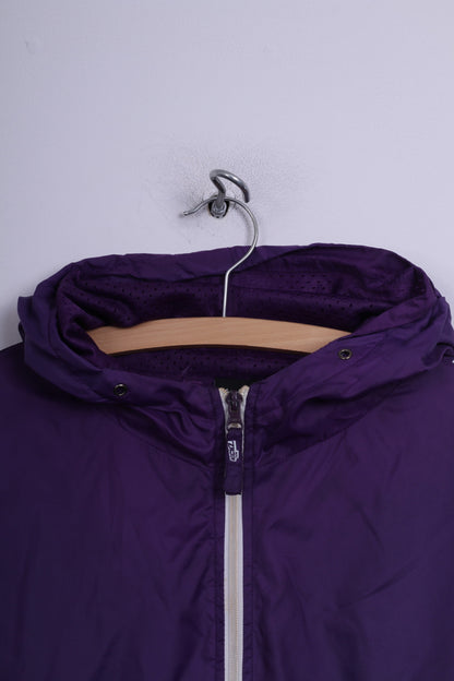 Kickz Men XL Lightweight Jacket Purple Full Zipper Sportswear Hooded Retro Top