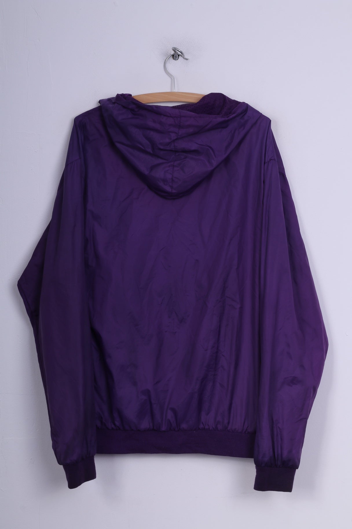Kickz Men XL Lightweight Jacket Purple Full Zipper Sportswear Hooded Retro Top