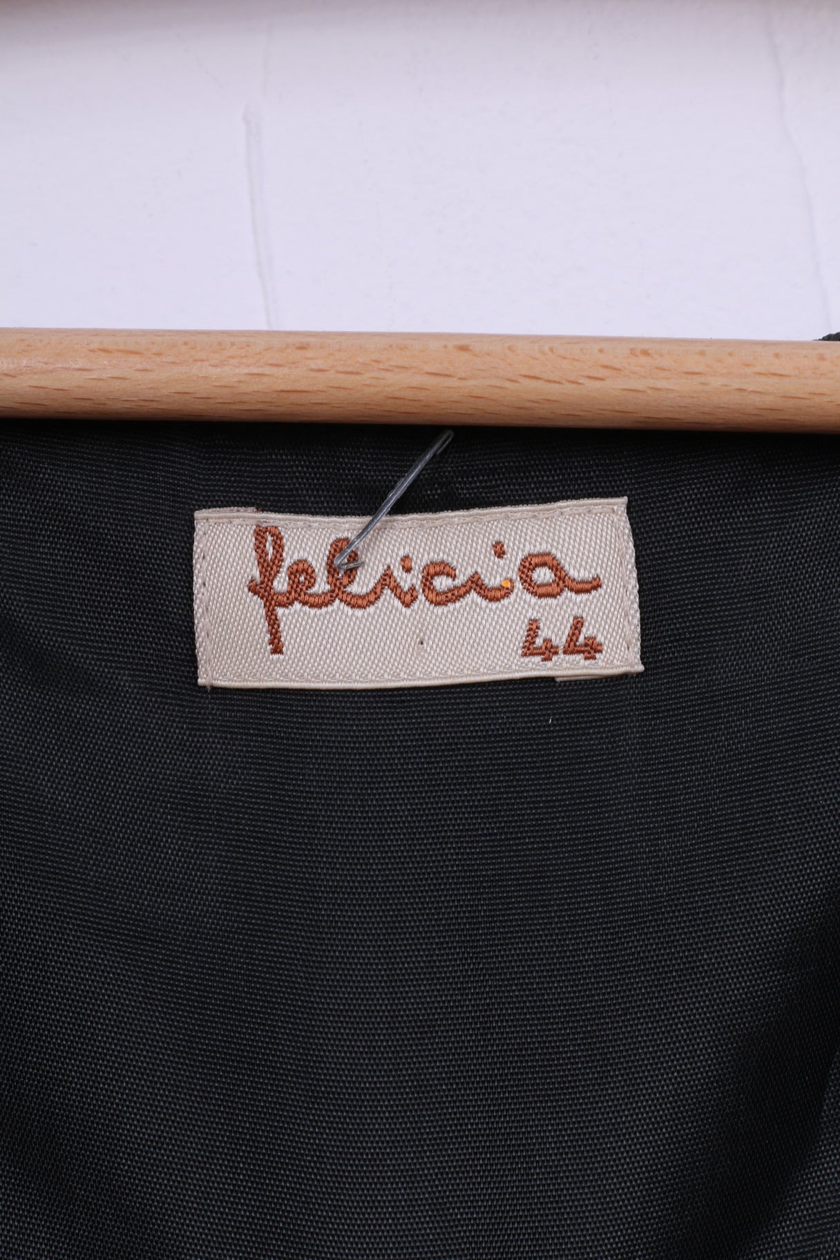 Felicia Women 44 L Vest Waistcoat Navy Floral Print Shiny Single Breasted Vintage