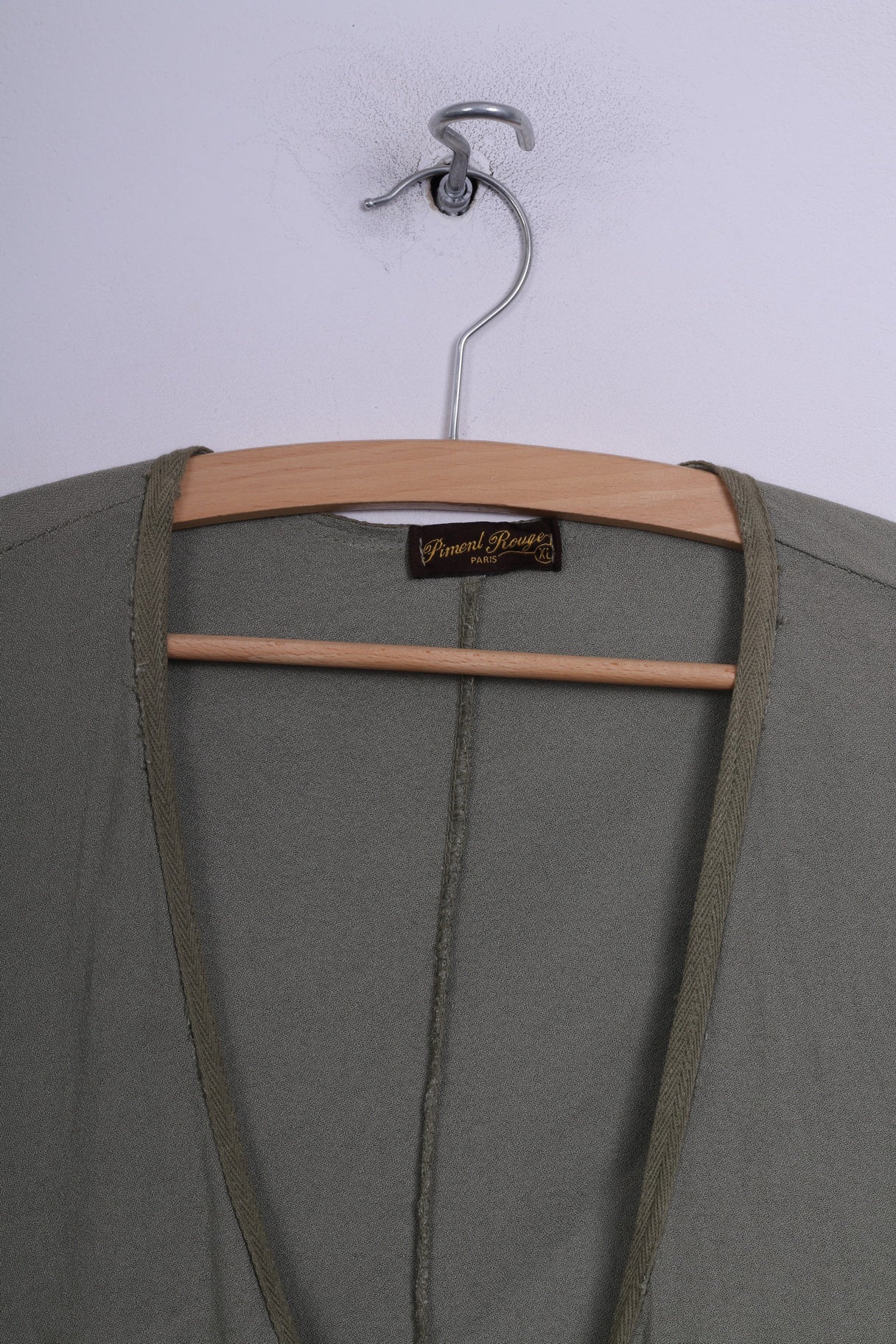 Piment Rouge Cardigan court XL pour femme en tricot au crochet Vert Boho Italie