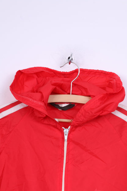 Monark Sport Ab Mens 6 Jacket Red Full Zipper Hooded Nylon Waterproof