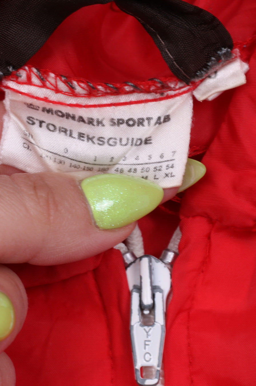 Monark Sport Ab Veste 6 pour homme Rouge Fermeture éclair complète à capuche en nylon imperméable