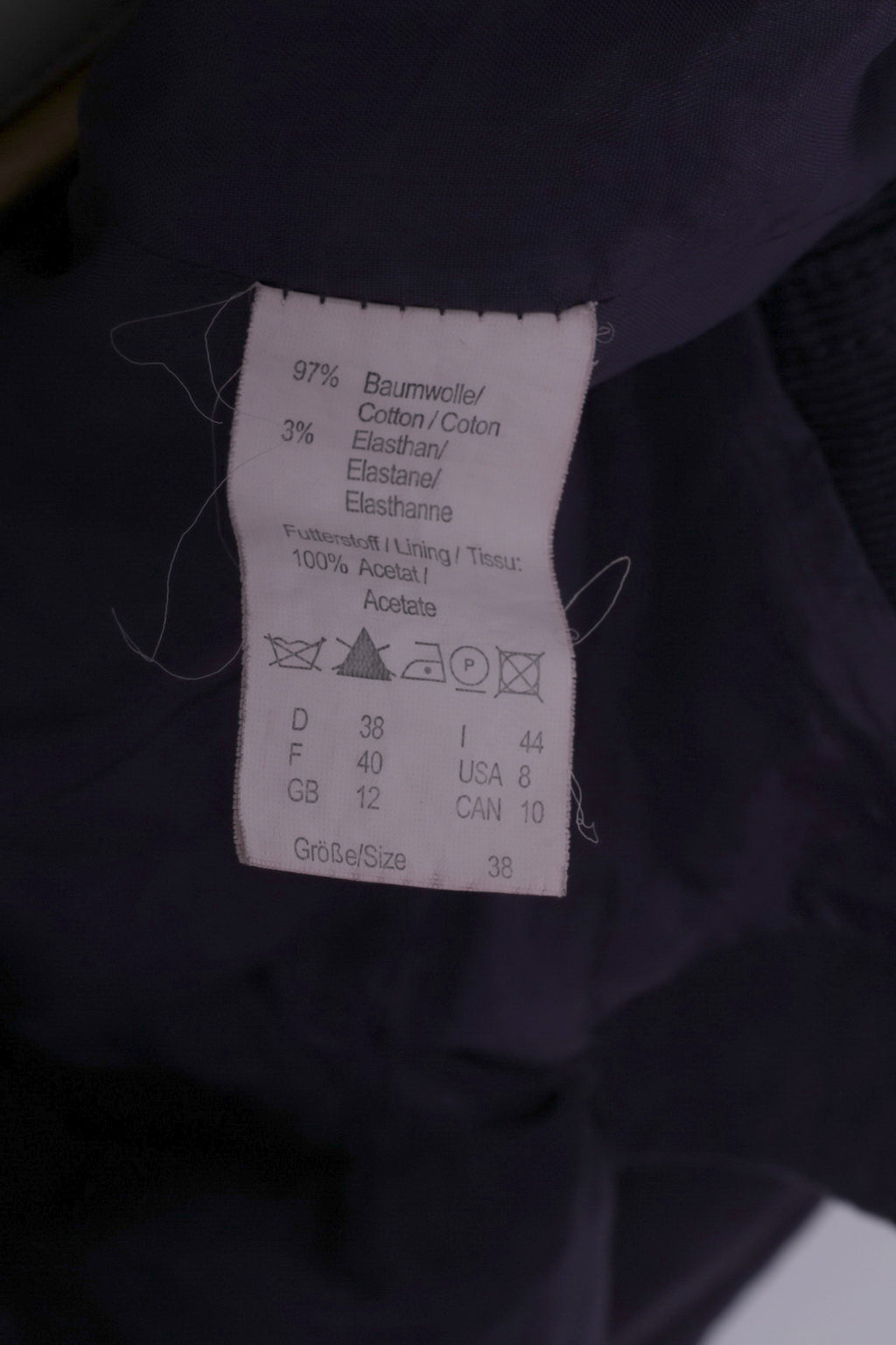 Hirsch. Giacca blazer da donna 12 M in velluto a coste viola monopetto in cotone