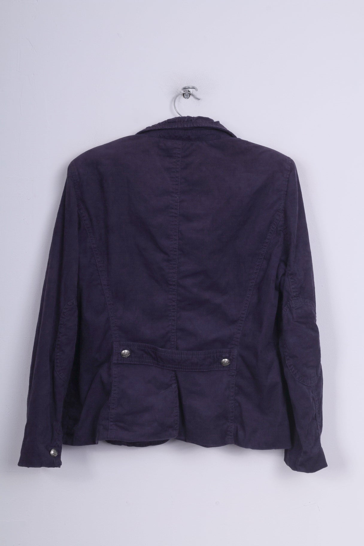 Hirsch. Womens 12 M Blazer Jacket Corduroy Purple Single Breasted Cotton Sholuder Pads