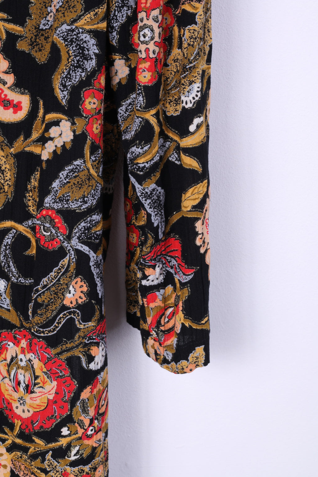 Modiamo Donna 48/50 Blazer XXL Top floreale con spalline in viscosa nera 