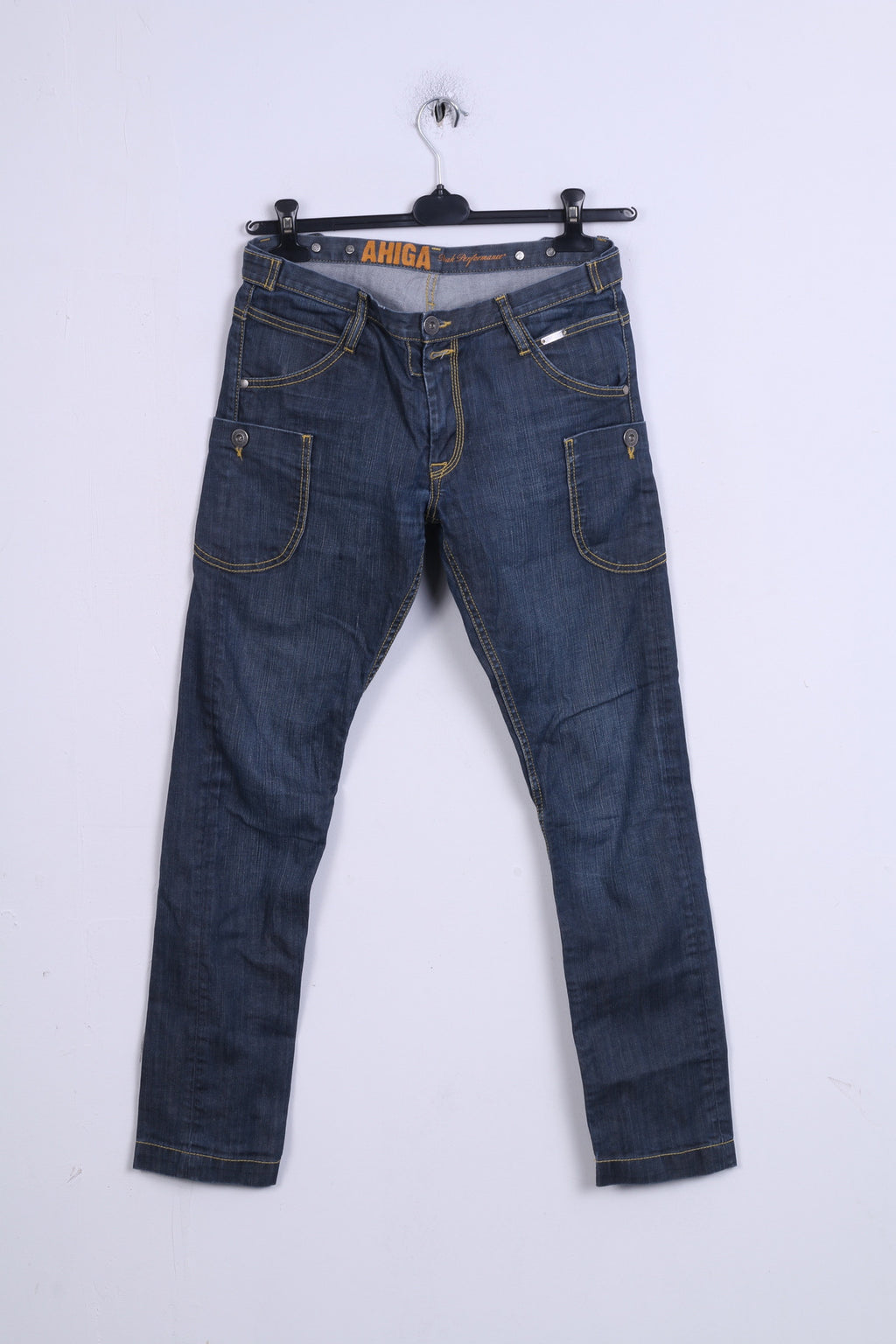 Pantaloni jeans Peak Performance AHIGA 30/32 da donna in cotone blu scuro