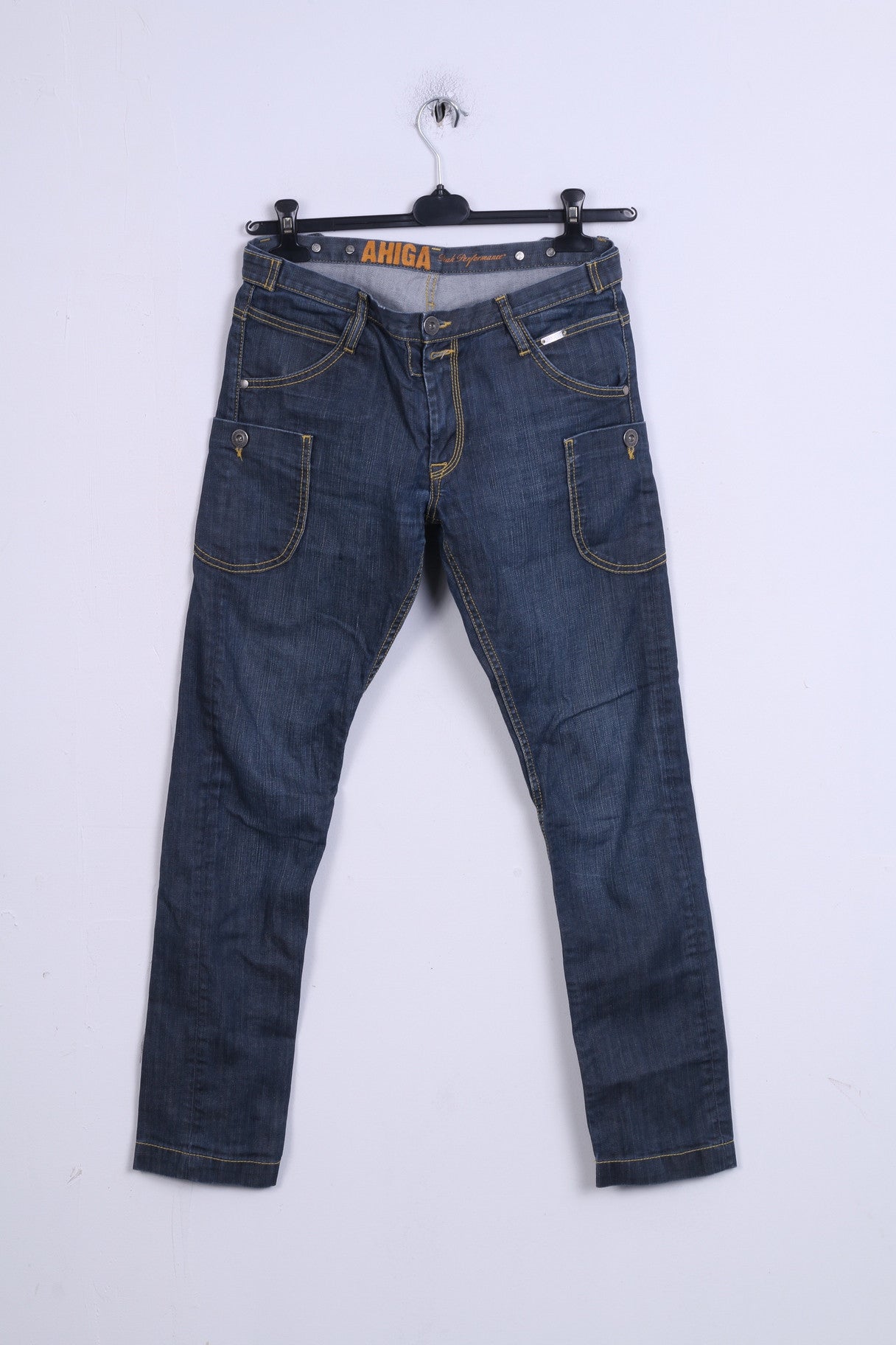 Pantaloni jeans Peak Performance AHIGA 30/32 da donna in cotone blu scuro