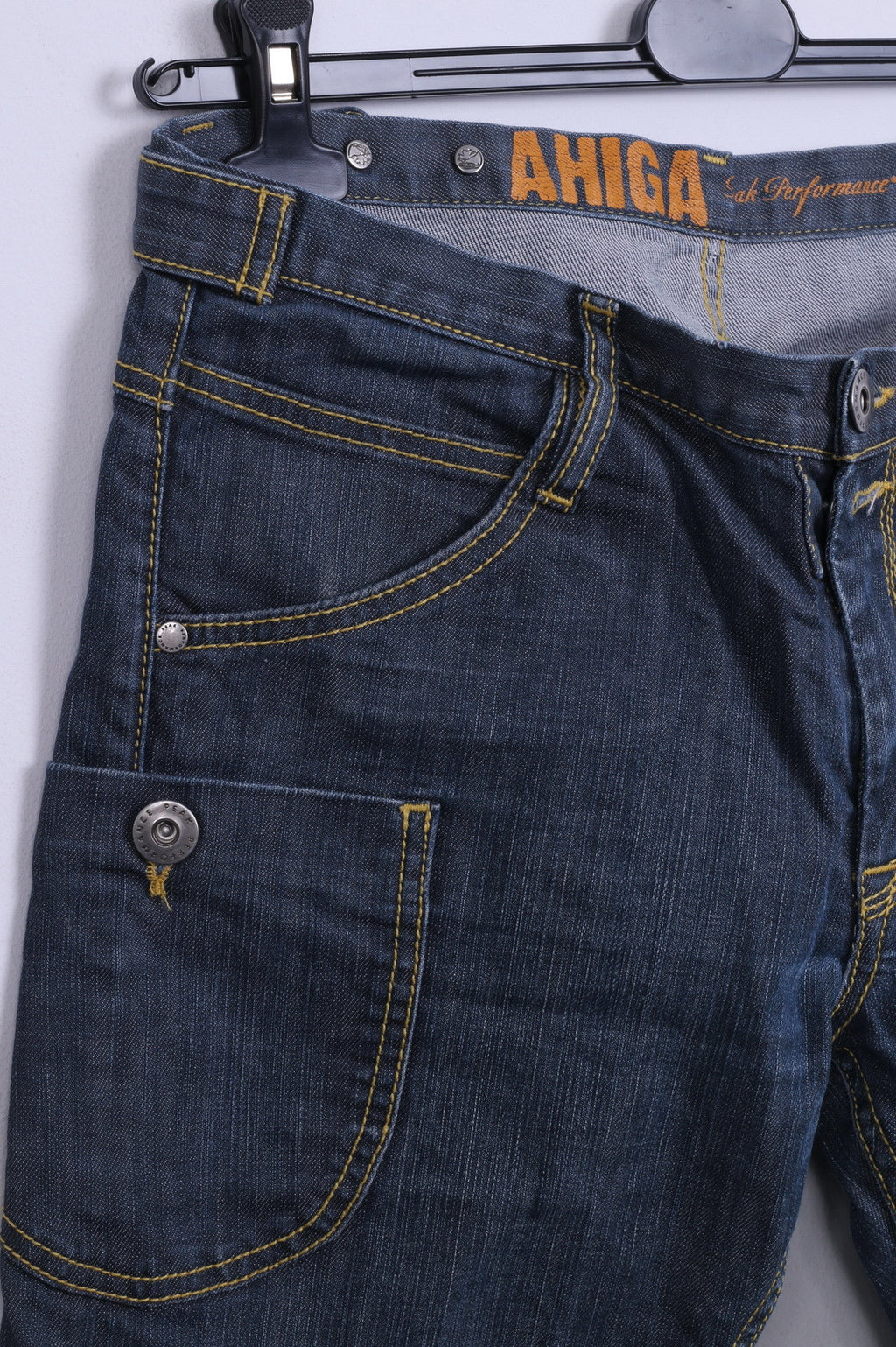 Pantaloni jeans Peak Performance AHIGA 30/32 da donna in cotone blu scuro